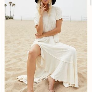 NWT Free People Havana Tee Maxi Dress in Natural